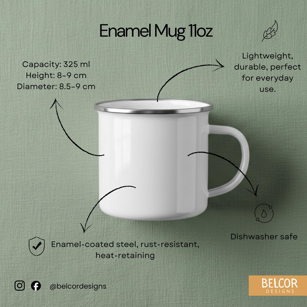 Personalised Camper Van Enamel Mug