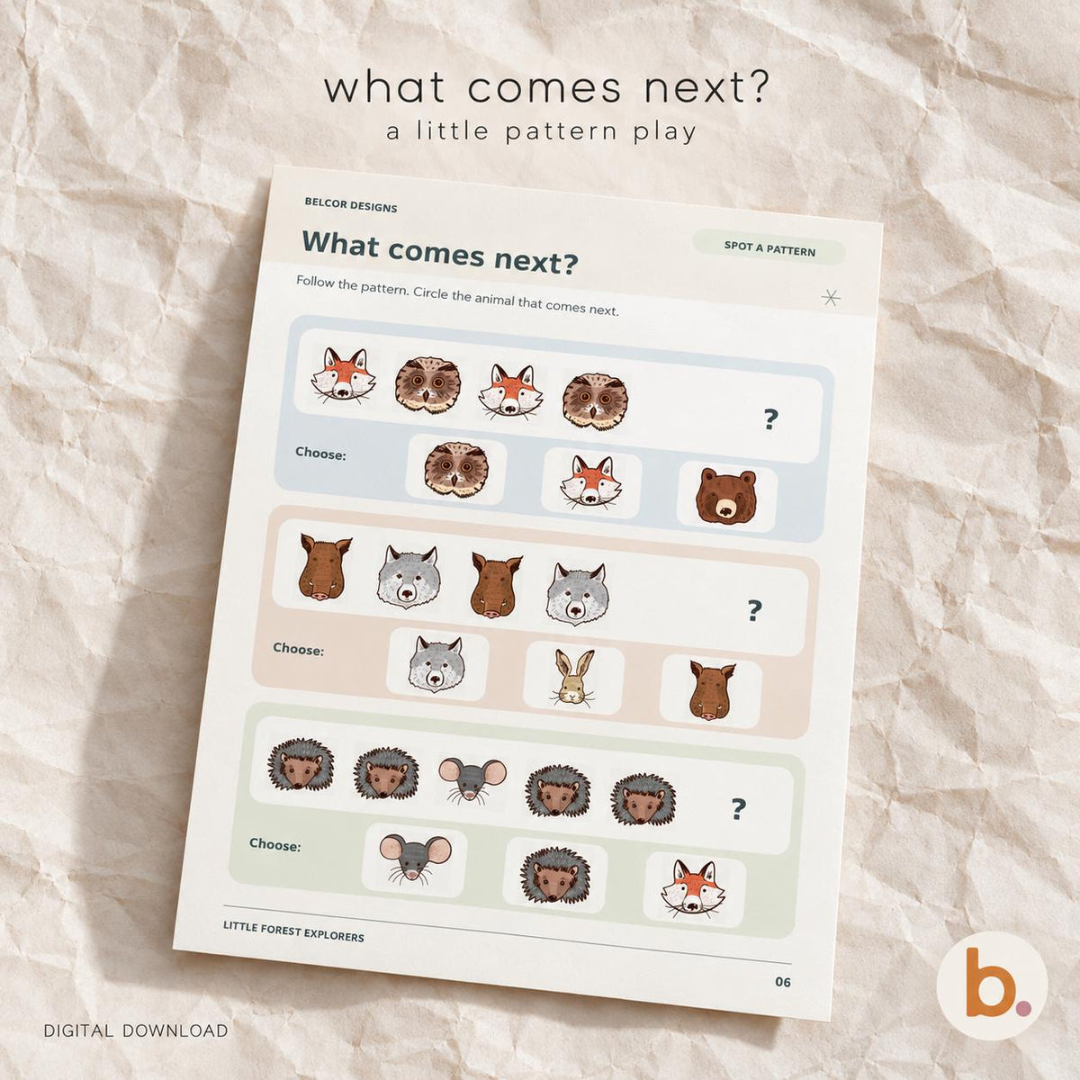 Little Forest Explorers Activity Pack