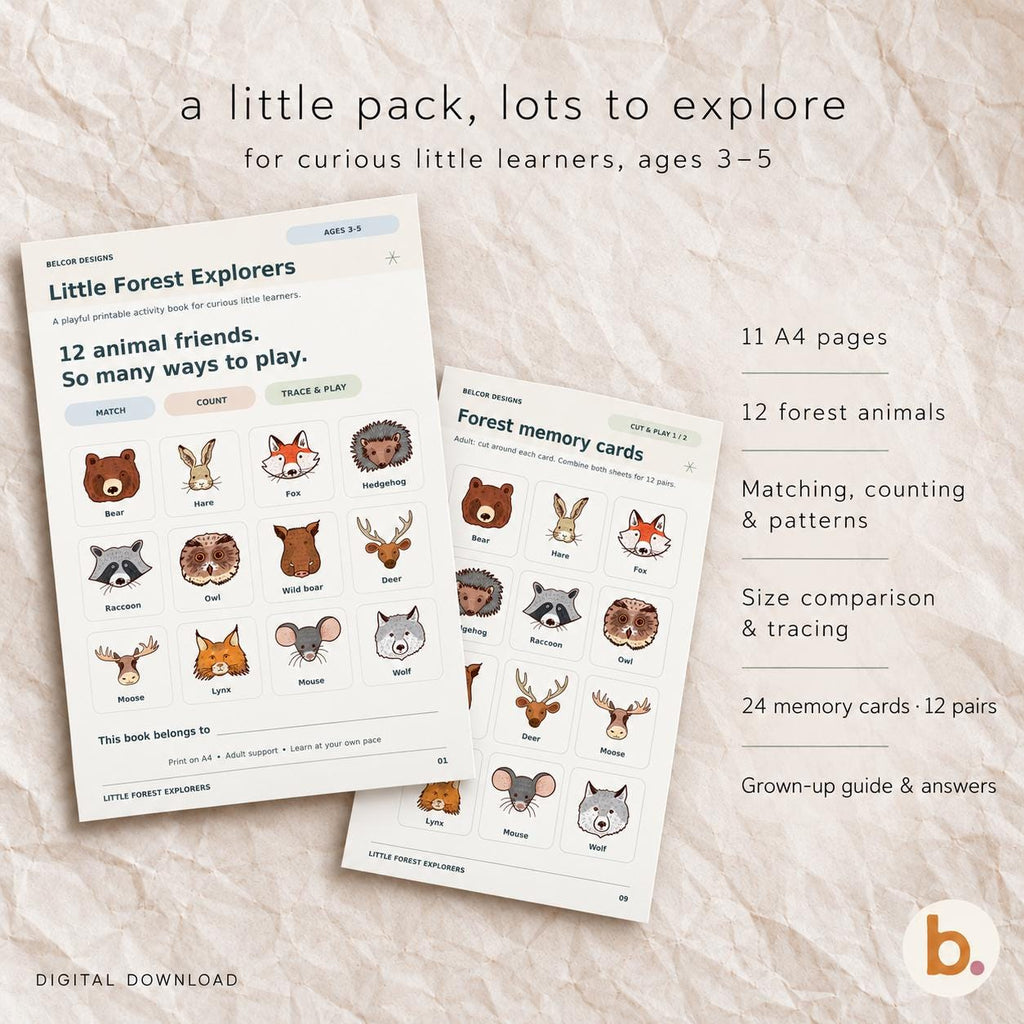 Little Forest Explorers Activity Pack