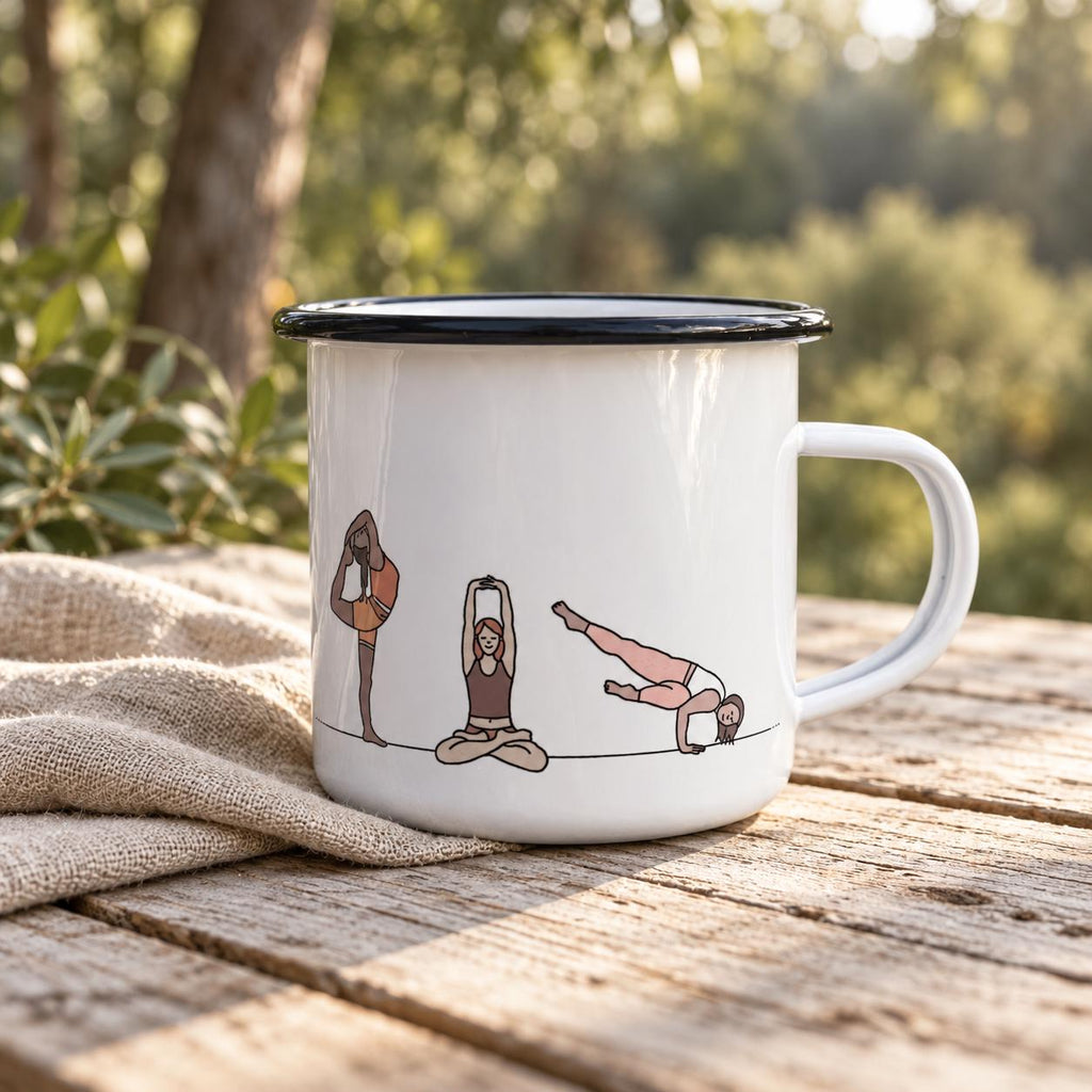 Personalised Yoga Mug, Breathe Stretch Flow