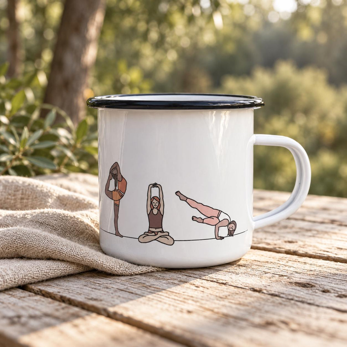 Personalised Yoga Mug, Breathe Stretch Flow