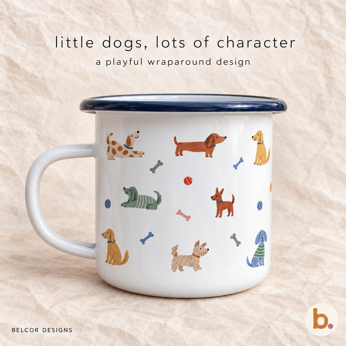 Personalised Puppy Pattern Mug