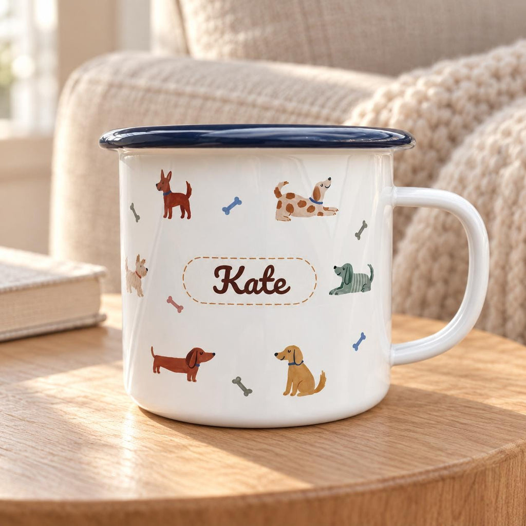 Personalised Puppy Pattern Mug