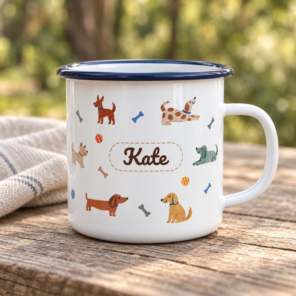 Personalised Puppy Pattern Mug
