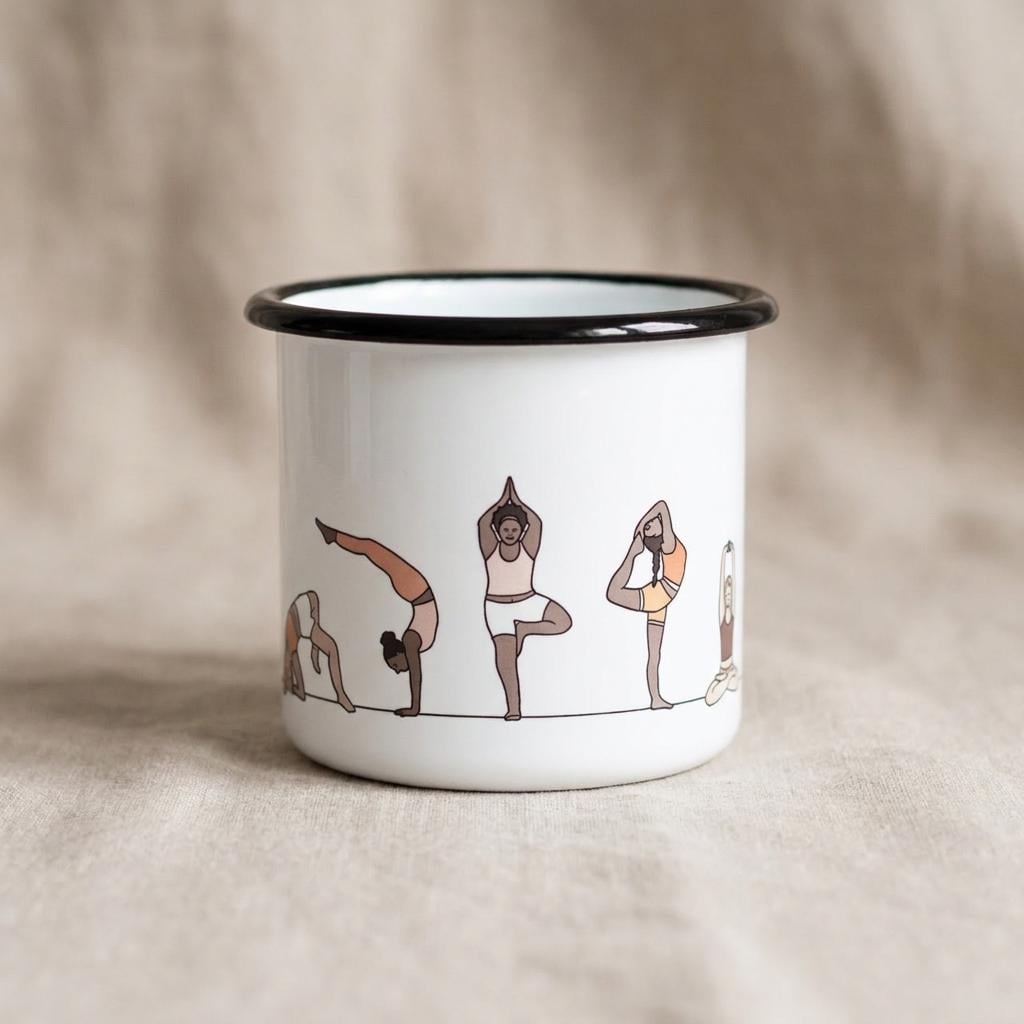 Personalised Yoga Mug, Breathe Stretch Flow