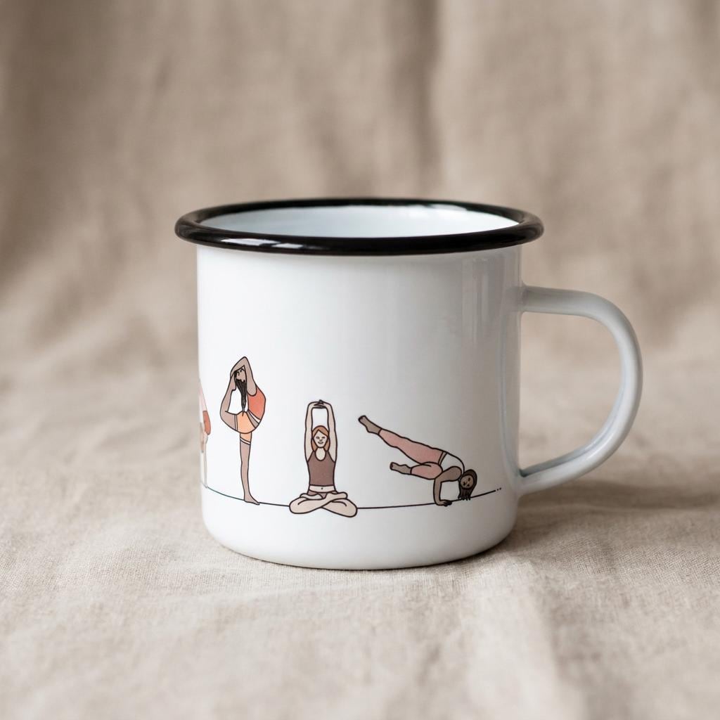 Personalised Yoga Mug, Breathe Stretch Flow